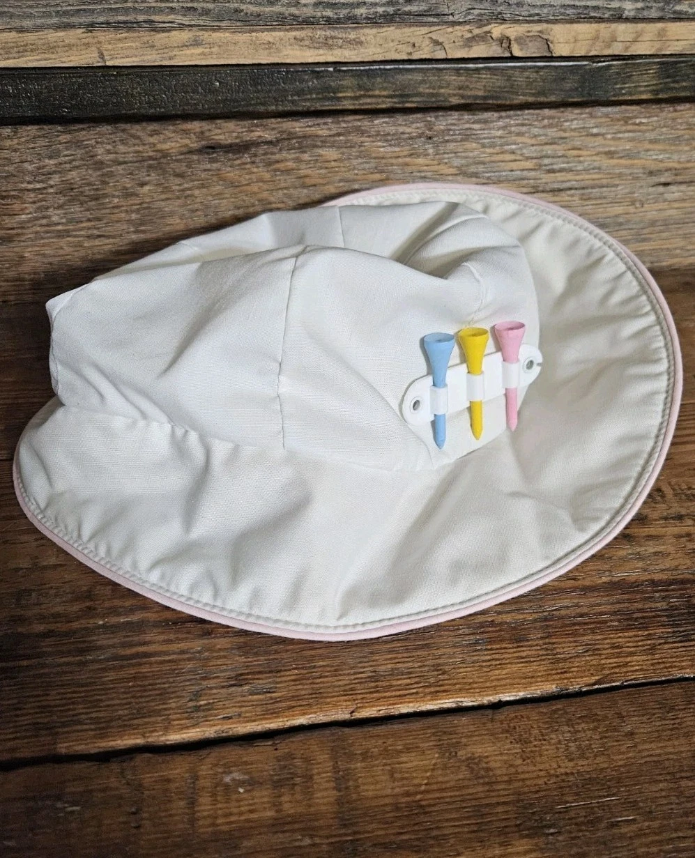 Vintage Women's Golf Hat with Golf Tees | Bucket Hat | Funny Novelty Gag Gift