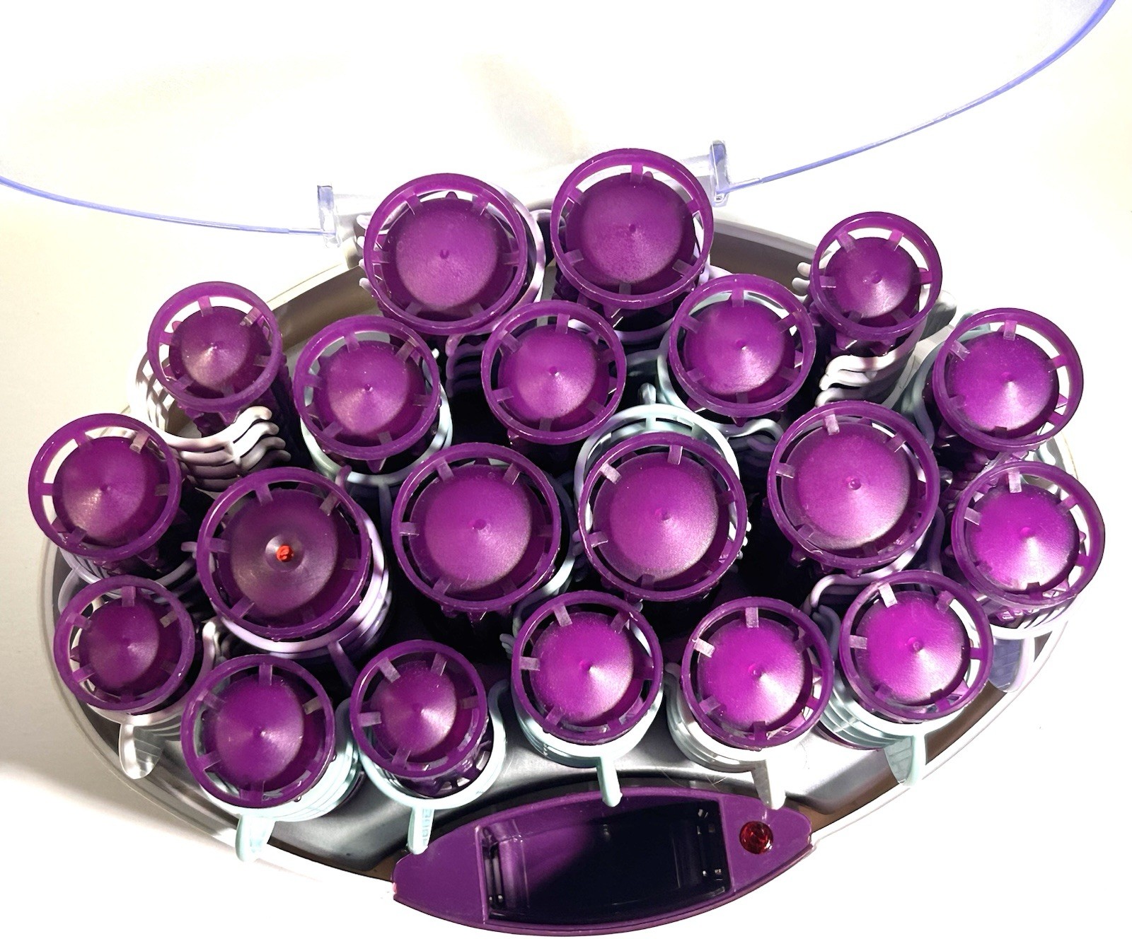 Remington Body Waves H-1080NW 20 Hot Roller Hair Curler Purple W/ Clips • Tested