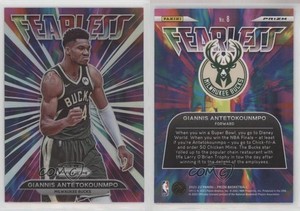 2021-22 Panini Prizm Fearless Silver Prizm Giannis Antetokounmpo #8