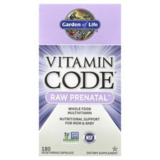 Garden of Life Vitamin Code Raw Prenatal 180 Vegetarian Capsules Dairy-Free, No