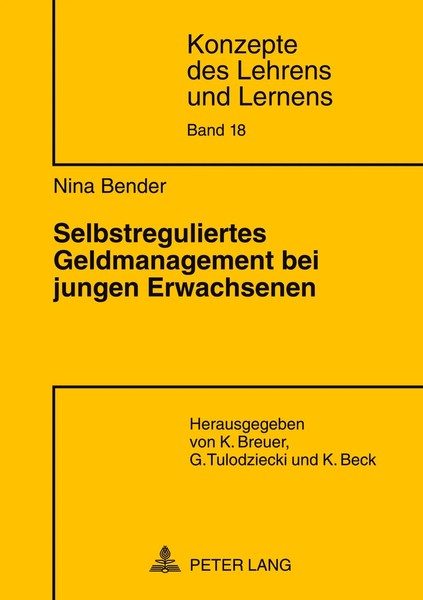 Selbstreguliertes Geldmanagement Bei Jungen Erwachsenen | Nina Bender | Buch-image