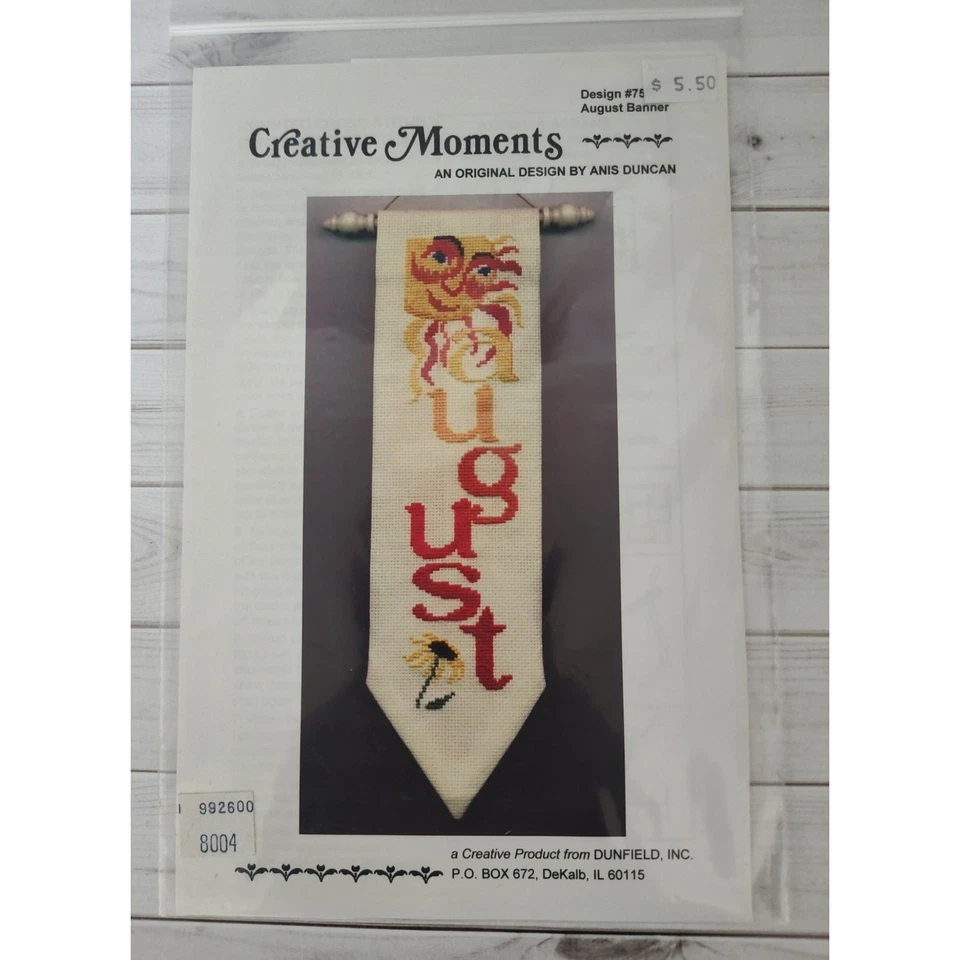 Creative Moments August Sun Sunshine Daisy Cross Stitch Pattern - Image 3 of 4