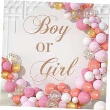Boy or Girl Gender Reveal Sign Decal Balloon Arch Decoration  Baby Shower