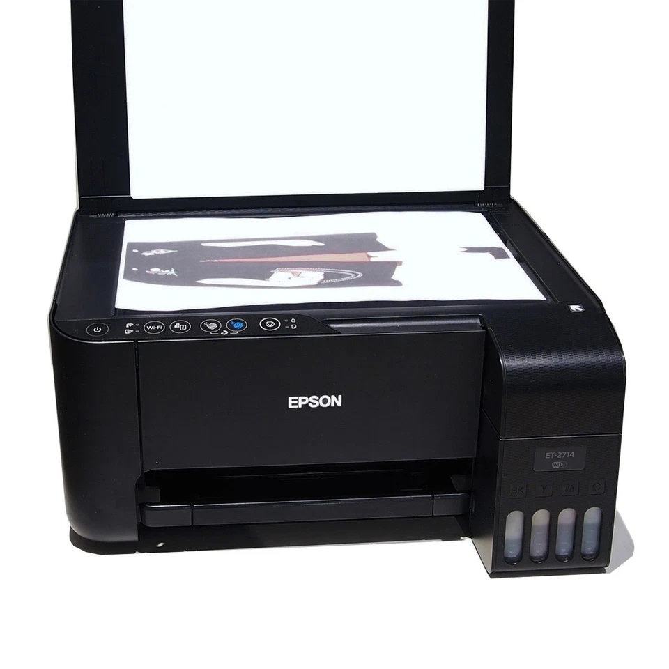 Stampante Epson Eco Tank ET 2714 WiFi Multifuzione 15 ppm Con CD Revisionata - Image 3 of 4