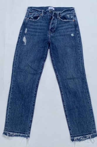 Pistola Mid Rise Straight Jean - Artisan Size 26 Distressing Med Wash
