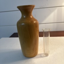 Spinning Aspen Studio Wood Bud Vase, Hand Turned Maple Wood, 7  Tall