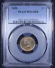 1899 Indian Head Cent - 1c PCGS MS64 RB - Red Brown