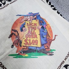 Copper Mountain Bandana Handkerchief Scarf Hanky Lick You All Over Comic Graphic
