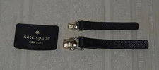 Kate Spade Replacement  Black Leather Gold Tone Zipper Pulls (2) + 1 Tags