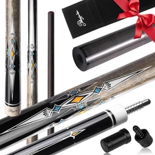 Carbon Fiber Pool Cue, 12.5mm Tip Low Deflection Billiard Cue Sticks Pool Sti...