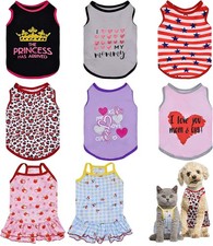 8 Pcs Pet Shirts for Small Dogs Cats,Soft and Medium, For cute girl