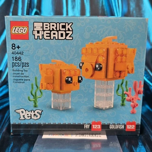 LEGO Brickheadz Goldfish 40442 Blue Base, Coral and Plants Retired NEW