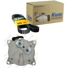 NISSENS Klimakompressor + CONTI 6PK1750 für PEUGEOT 406 8B 8E F CITROËN XANTIA
