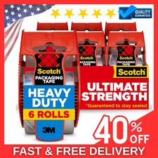 Scotch Heavy Duty Shipping Packing Tape, Clear, Packing Tape for Moving Boxes an