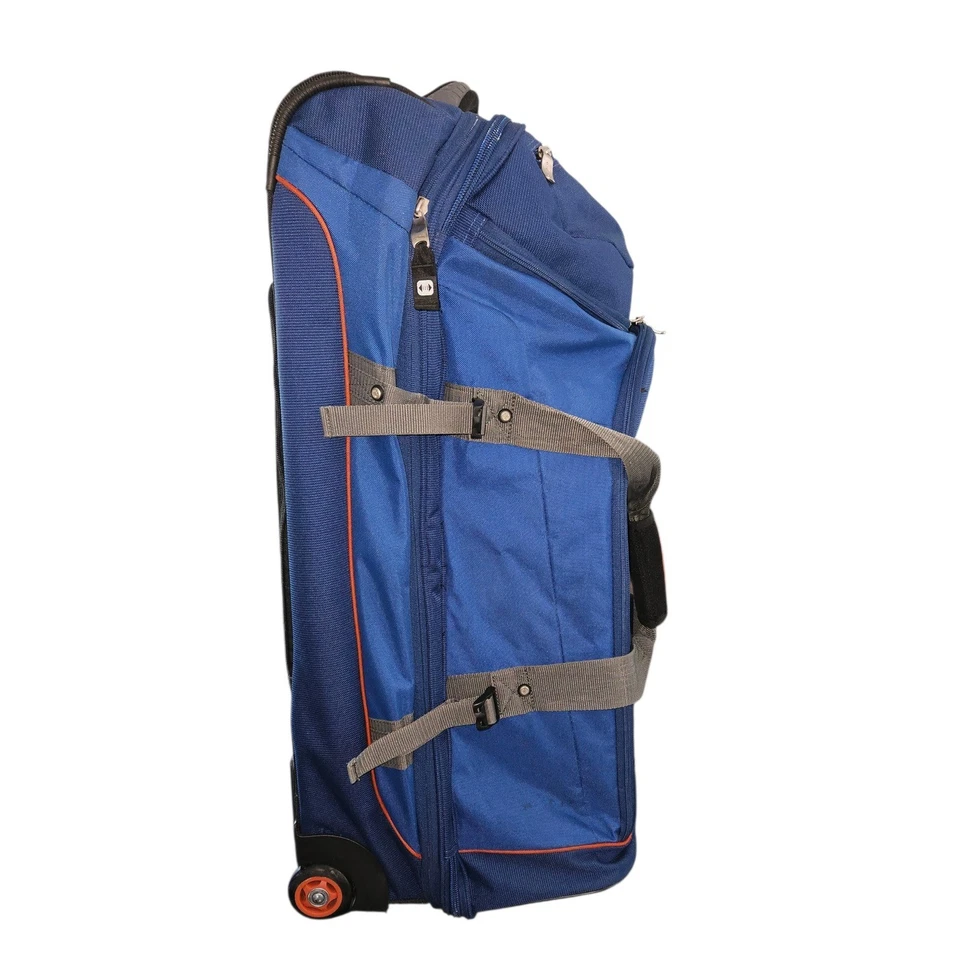 Mochila de lona con ruedas High Sierra azul bolsa de equipaje de viaje Foto 3 de 4