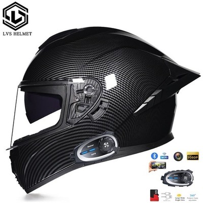 Motorcycle Helmet Bluetooth with Built In Intercom and Camera for Safer Riding
