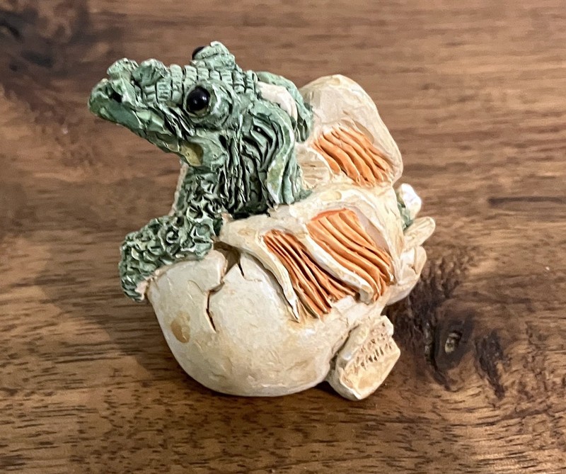 Vintage Collectible Stone Critters Littles 1983 Dragon Hatchling SCL 004