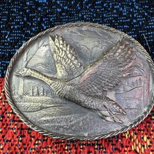 Vintage 1980 The Great American Buckle Co Duck Hunting Belt Buckle USA MADE