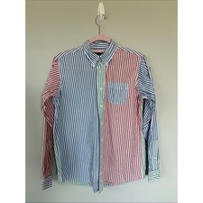Brooks Brothers BOYS Multicolor Striped Button-Down FUN SHIRT COTTON L