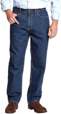 Kirkland Signature Men's 30x30 Blue Relaxed Fit Jeans Double-Stitched i1742