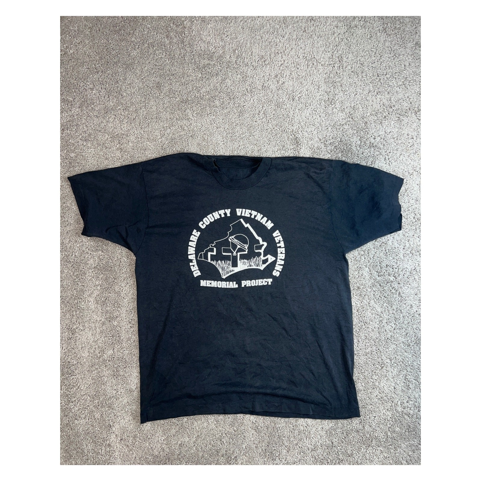 black Delaware County Vietnam Veterans Memorial Project t-shirt