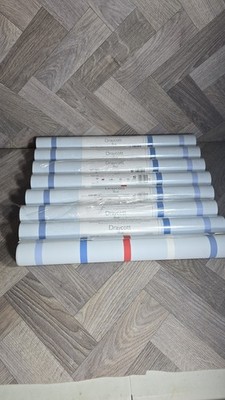 Laura Ashley Kinder Draycott blau gestreifte Tapete - X7 Rollen neu 1 Rolle geöffnet 
