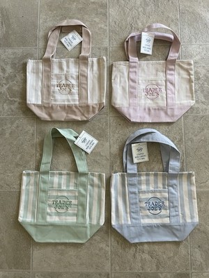 Trader Joe s Limited-Edition Mini Canvas Tote Bag Set   Complete Collection of 4
