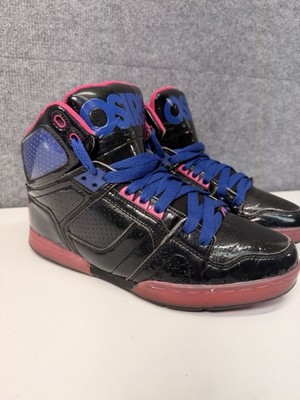 Osiris NYC 83 SLM ULT Women s sz 9.5 Black Pink Blue Skate Sneakers VTG Y2K