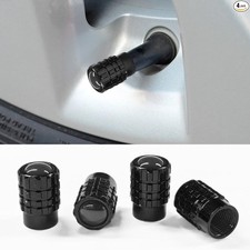 4PCS Tire Valve Stem Caps, Heavy Duty Leak-Proof Auto Tire Valve Caps-Black