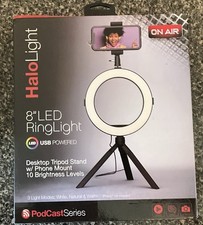 Halo light 8” LED RING LIGHT from PodCast Series - USB Powered - NEW