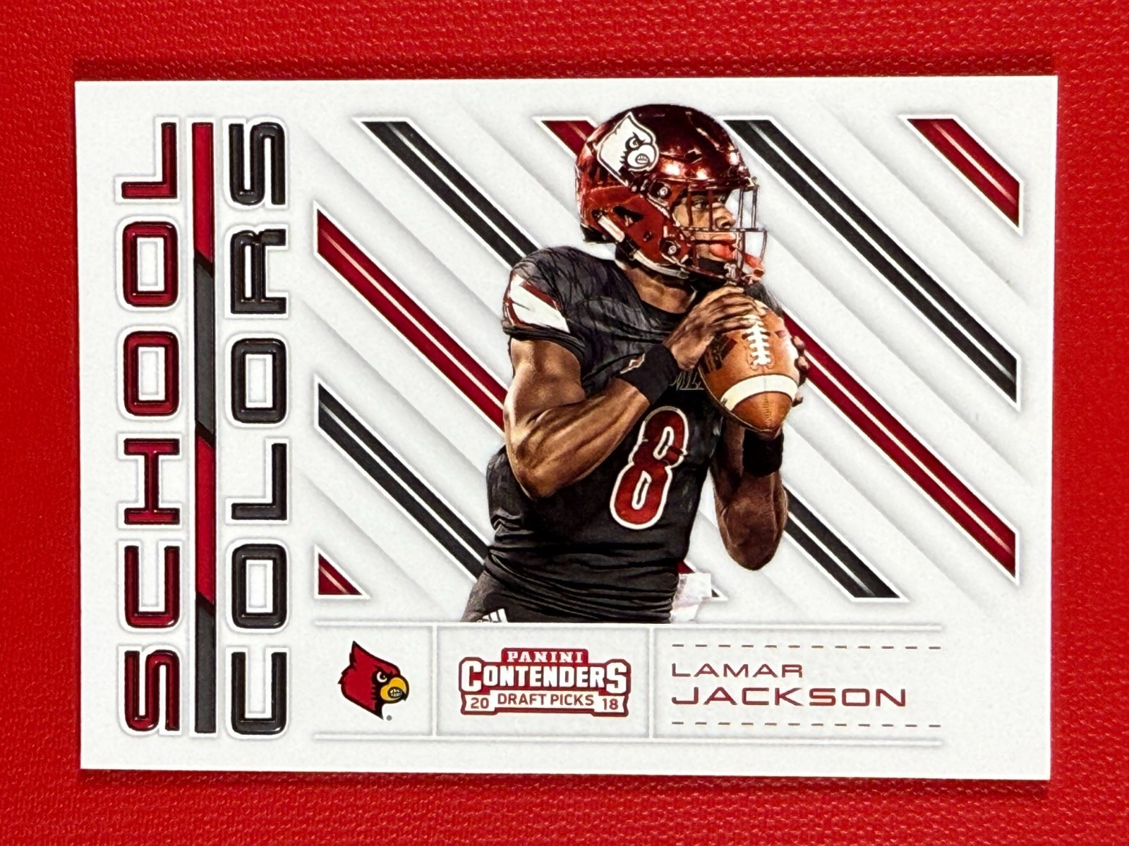 2018 Panini Contenders Draft Picks - School Colors Lamar Jackson #4 (RC)