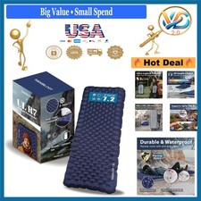 Ultralight Camping Sleeping Pad 4" Thick 7.2 R-Value Waterproof Compact