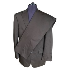 Mario Barutti 2 Piece Suit Brown Cotten Blend 2 Button Men's UK40R W35 L33 VGC