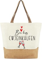 Jutebeutel Aus Jute FüR Frauen, GroßE Baumwolltasche Als Geschenk