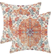 Boho Throw Pillow Covers 22x22 Inch Set of 2 Vintage Bohemian