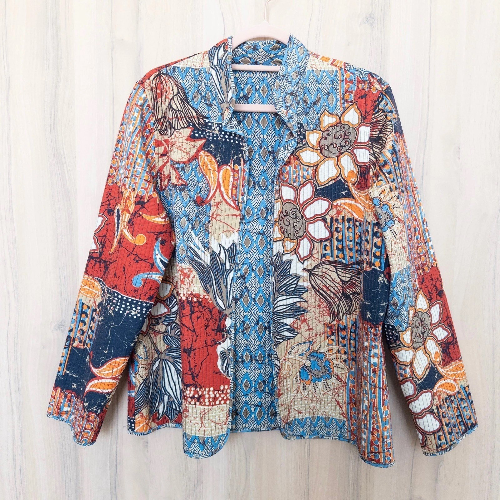 Alfred Dunner Lightweight Colorful Patchwork Reve… - image 1