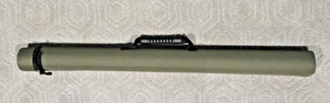FISHING FLY ROD STORAGE TUBE TRAVEL CASE  31” OLIVE GREEN