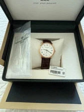 Frederique Constant Men’s FC-200 Quartz Swiss Leather Dress Watch – Barely Worn