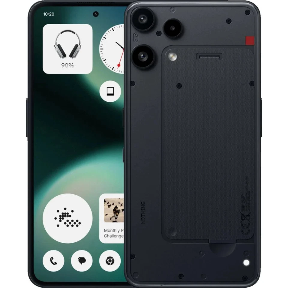NOTHING Phone (3a) Lite 128 GB Schwarz Dual SIM Smartphone Handy Mobiltelefon