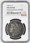 1883 CC Morgan Silver Dollar NGC F Details