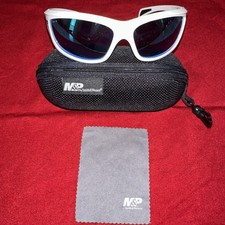 New Smith  Wesson White Full Frame Blue Missor Lens Shooting Glasses