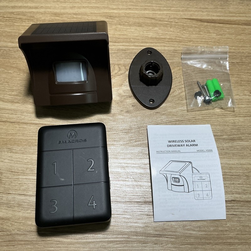 eMACROS Pro 4 Smart Solar Driveway Alarm    1/2 Mile Wireless Range **NEW**