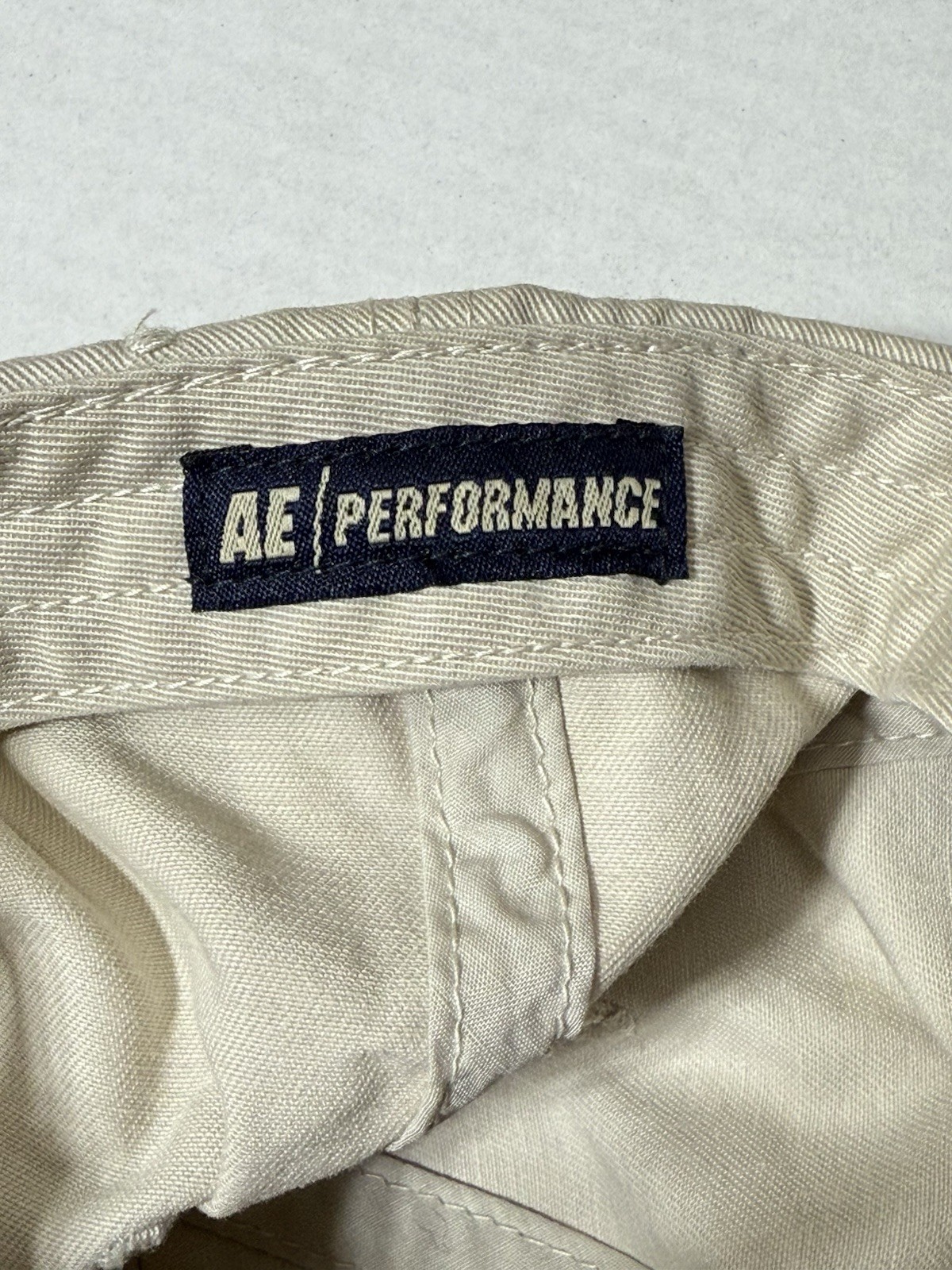 American Eagle Performance Baseball Cap Beige Cot… - image 7