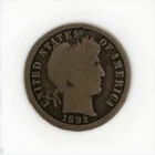 1892 Barber Dime Silver Hole In Coin