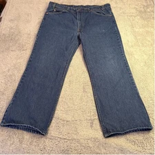 Vintage Levis 517 Jeans Mens 40x30 Denim Straight Leg Made in USA Orange Tab 90s