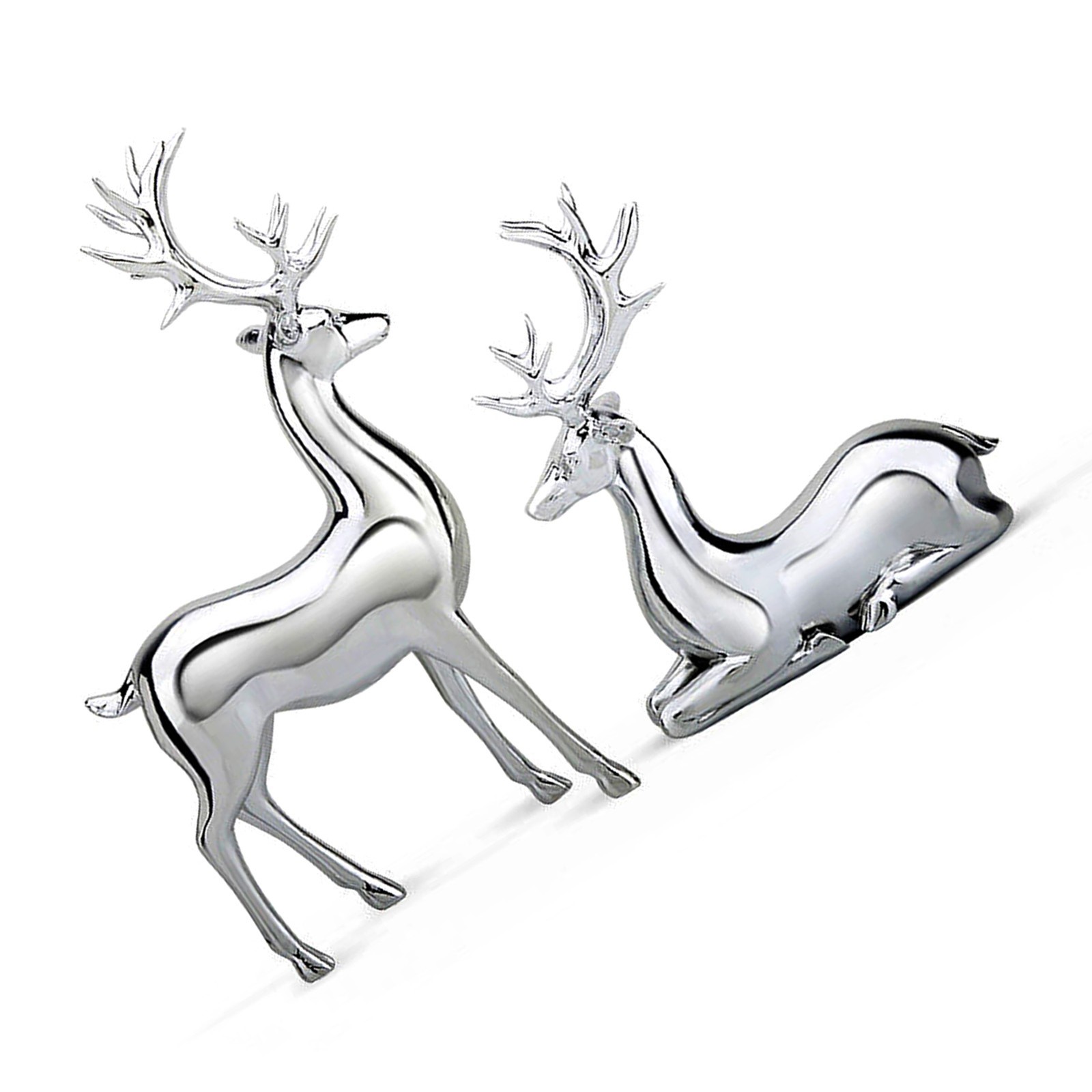 1 Pair Elegant European Style Deer Figurines Home Decor For Romantic Ambiance Re