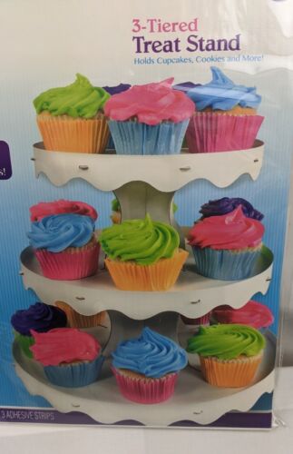 New 3-Tier White Round Cupcake Stand Dessert Pastry Display Tower Holder Sweets - Picture 2 of 4