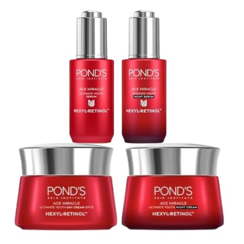Age Miracle Ultimate Pond's Serum Set Day Night Hexyl-Retinol 30g Set Brigth Cl - Picture 6 of 6