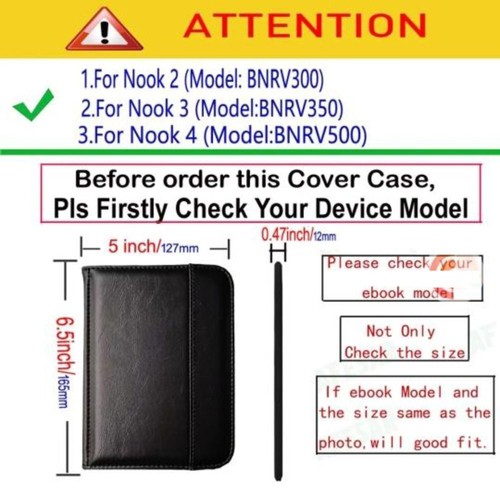 6 inch E-Reader Case for Barnes Noble Nook 1/2/3 (BNRV 300/350/500) - Picture 2 of 16