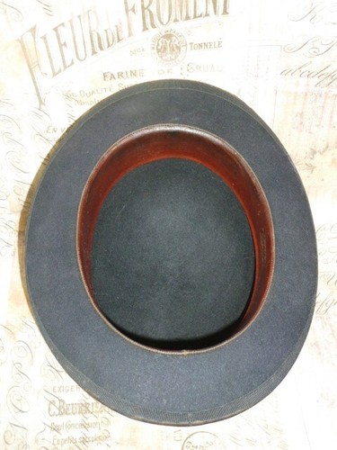 Antique Bowler Hat Gold Bond Black Vintage Derby Hat Mens Bowler Hat - Picture 9 of 11